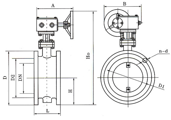 電動通風蝶閥結構圖